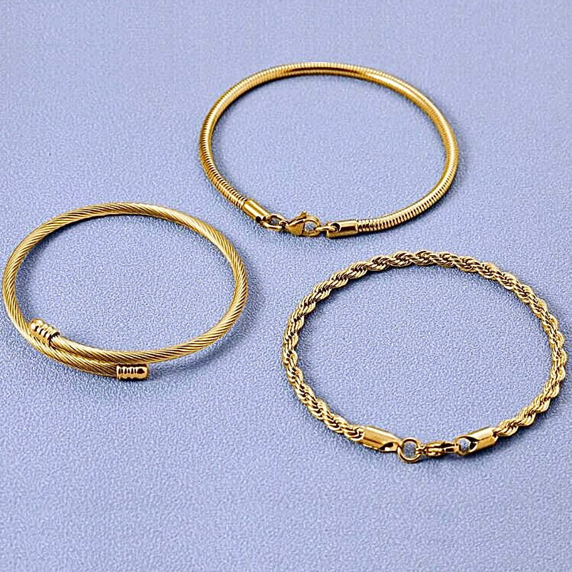 AURUM ELITE – Set de Pulseras Doradas